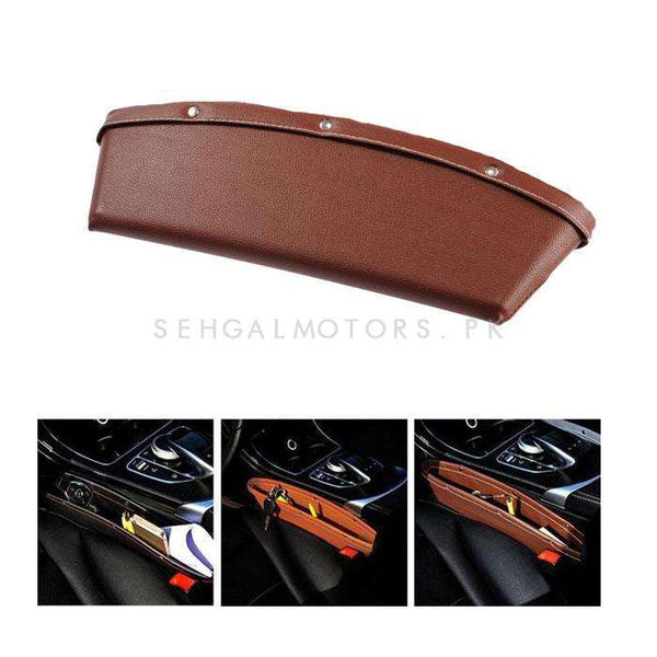 Car Seat Gap Filler Leather Mustard - each