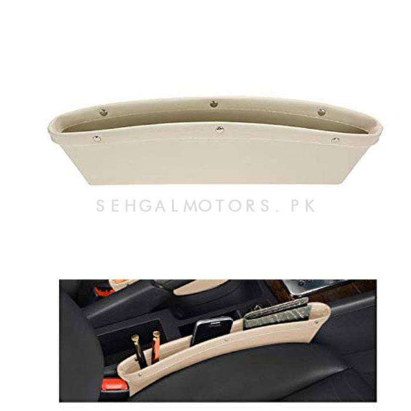 Car Seat Gap Filler Leather Beige - Each