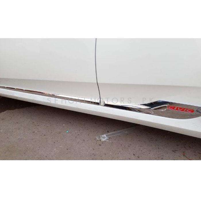 Honda Civic Lower Door Chrome Moulding with Logo MA00922/923 - Model 2016-2021