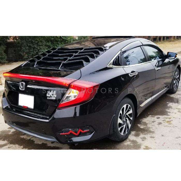 Honda Civic Louver Back Screen Rack Evo Style - Model 2016-2021