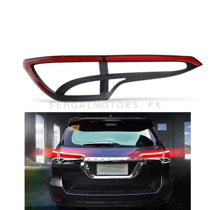 Toyota Fortuner Rear Tail Light Cover with LED Light bar - Model 2016-2021