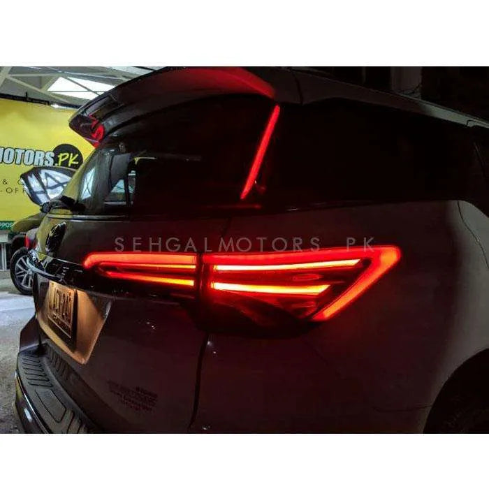 Toyota Fortuner Rear Tail Light Cover with LED Light bar - Model 2016-2021