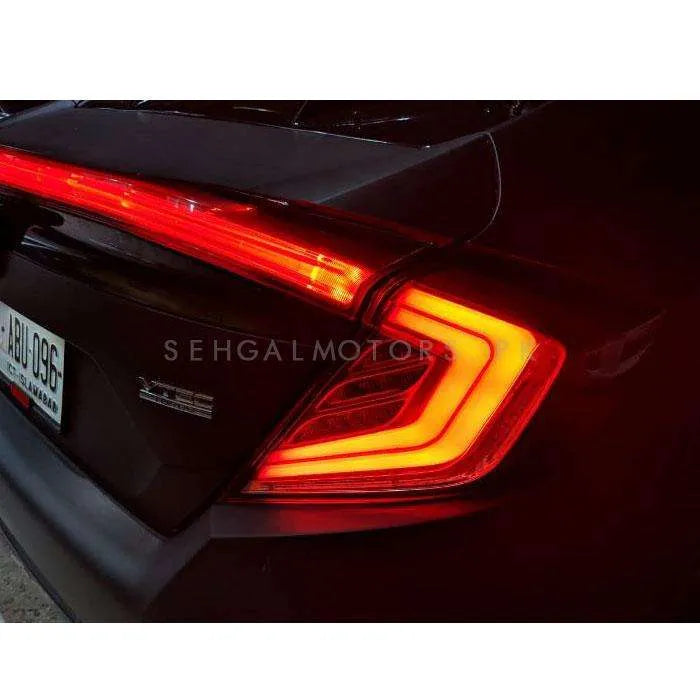 Honda Civic Sequential Back Lamps Light Red - Model 2016-2021