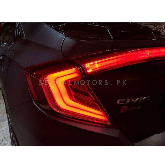 Honda Civic Sequential Back Lamps Light Red - Model 2016-2021