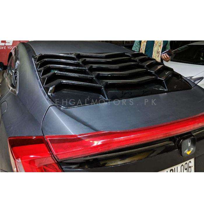 Honda Civic Louver Back Screen Rack Evo Style - Model 2016-2021