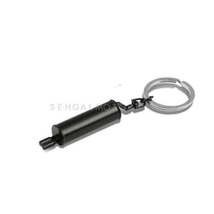 Exhaust Metal Keychain Keyring Black