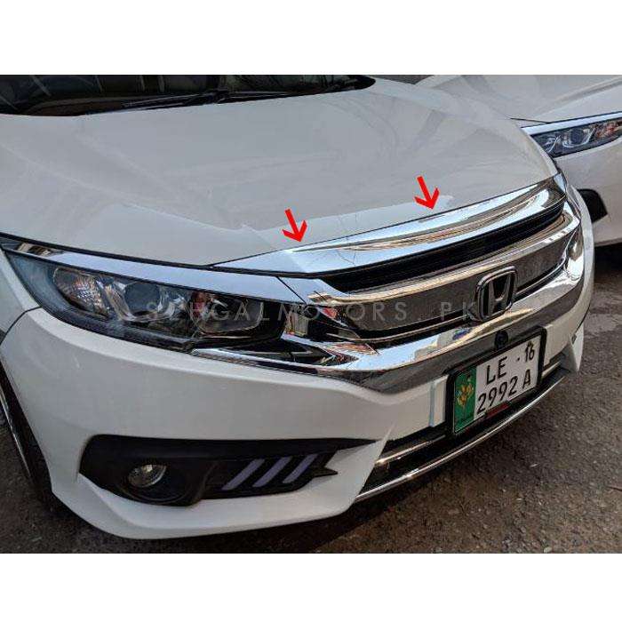 Honda Civic Chrome Bonnet Trim - Model 2016-2021