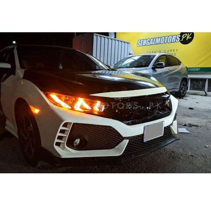 Honda Civic Lamborghini Huracan Style LED Head Lamps Light Pair - Model 2016-2021