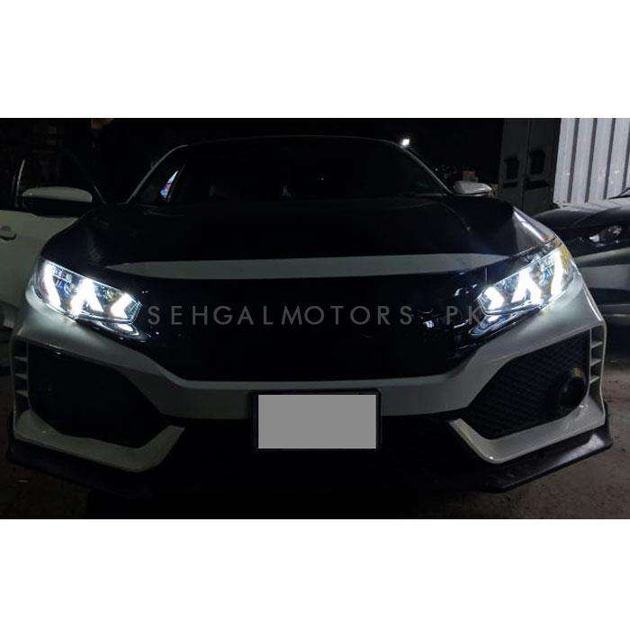 Honda Civic Lamborghini Huracan Style LED Head Lamps Light Pair - Model 2016-2021