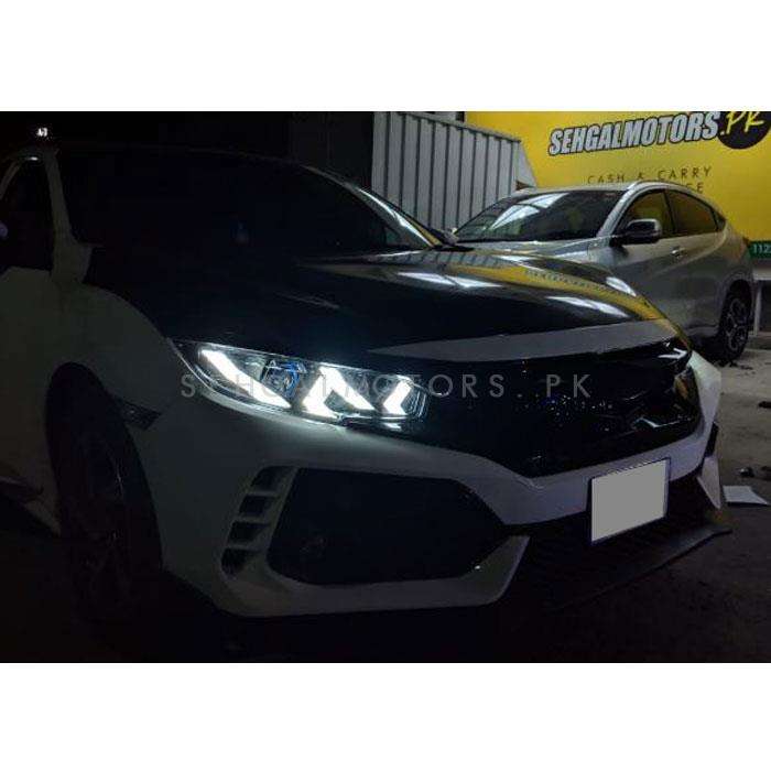 Honda Civic Lamborghini Huracan Style LED Head Lamps Light Pair - Model 2016-2021