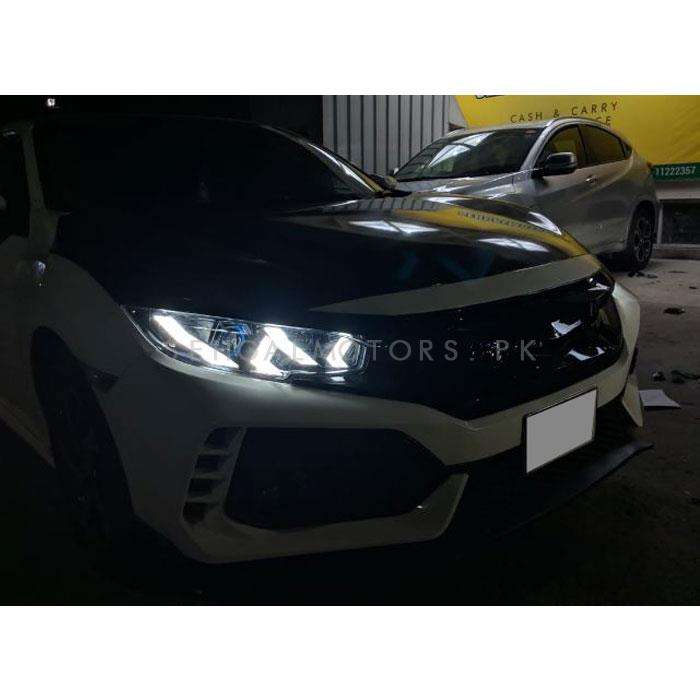 Honda Civic Lamborghini Huracan Style LED Head Lamps Light Pair - Model 2016-2021