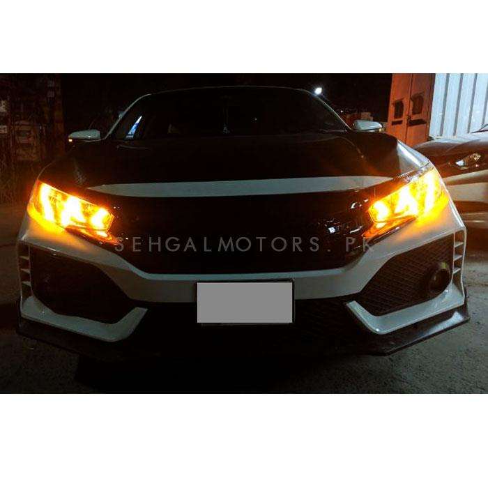 Honda Civic Lamborghini Huracan Style LED Head Lamps Light Pair - Model 2016-2021