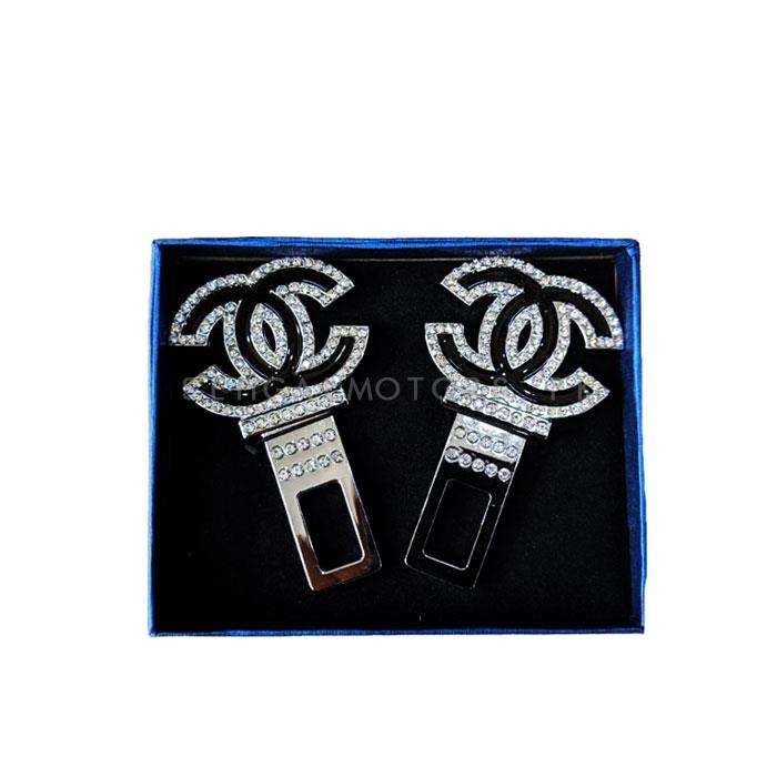 Channel Seat Belt Clips Diamond Style - Pair