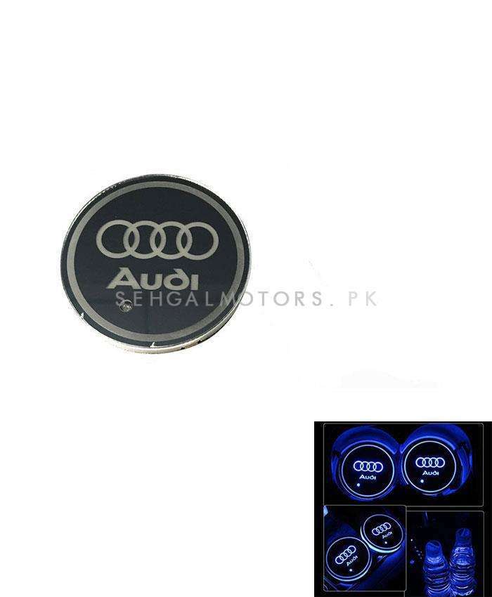 Audi RGB LED Car Cup Holder Plate - 1 piece