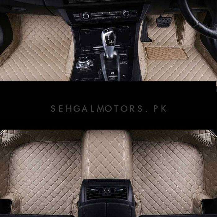 Honda Vezel 7D Floor Mats Beige 3 Pcs - Model 2013-2021