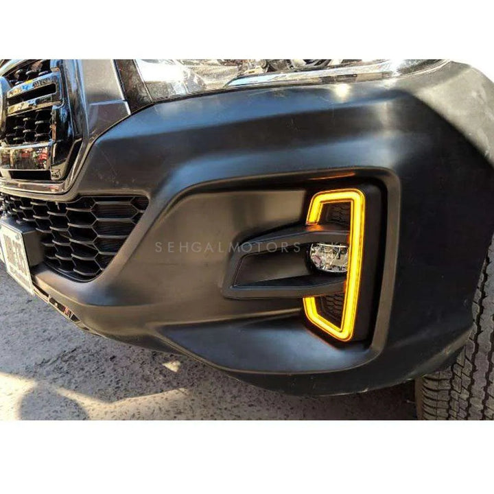 Toyota Hilux Rocco Fog Lamps Light DRL Covers Dual LED - Model 2016-2021