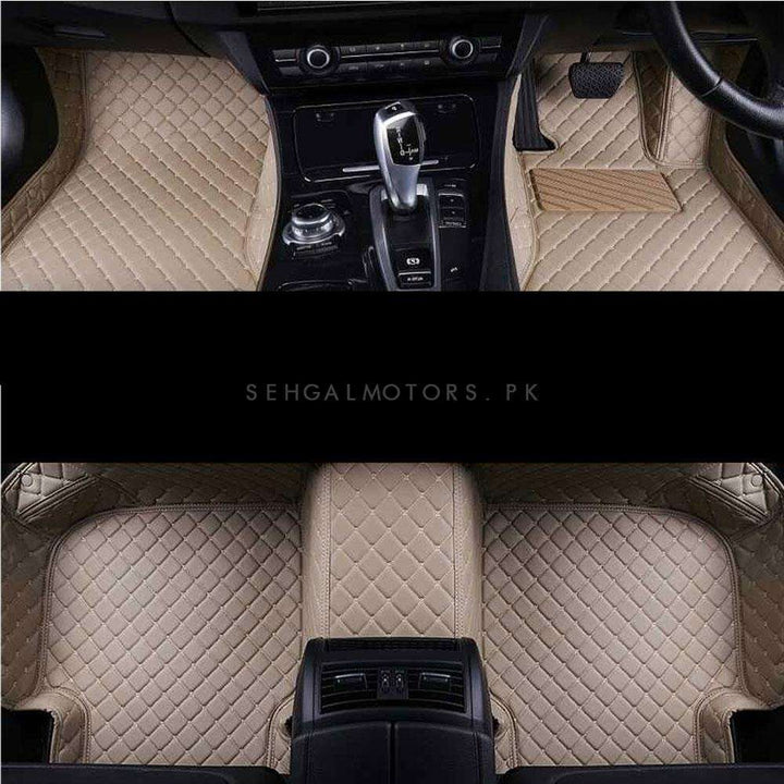 Toyota Camry 7D Floor Mats Beige 3 Pcs - Model 2011-2018