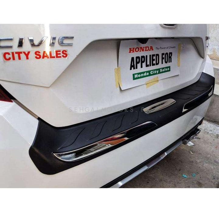 Honda Civic Chrome Trunk Bumper Protector Black - Model 2016-2021 MA001308