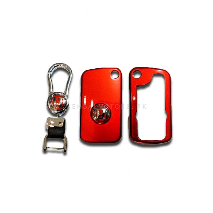 Honda Civic Replacement Key Shell Case Cover With Civic Logo Red - Model 2006-2012