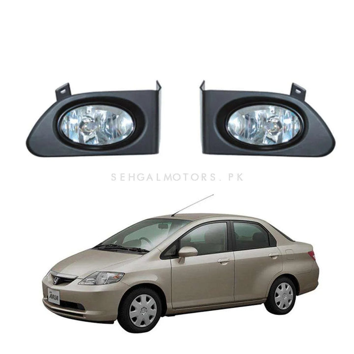 Honda City DLAA Fog Lamps Bumper Light Without Chrome HD055 - Model 2003-2006