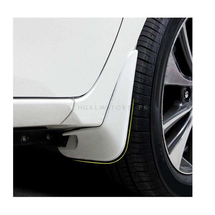 Toyota Corolla NB Mud Flaps 4 Pcs white - Model - 2014-2017