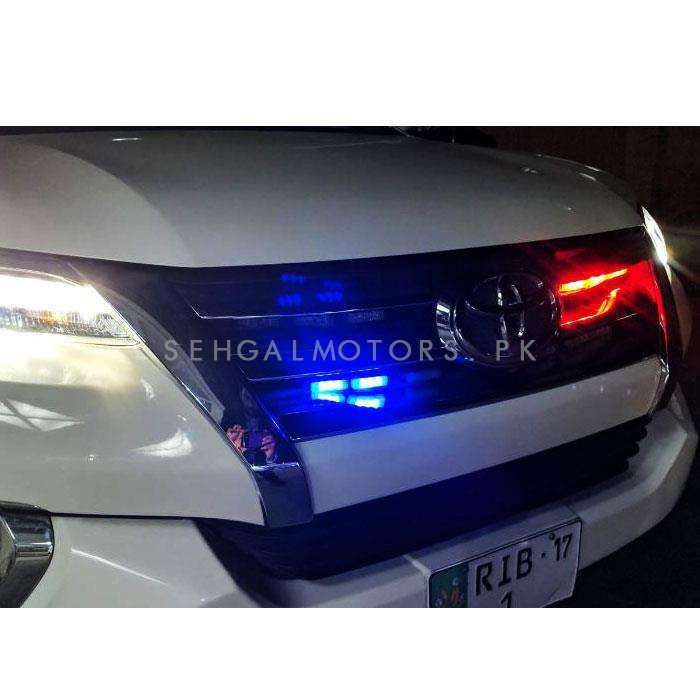 Police Red and Blue Flashers Light For Grille 2 pcs