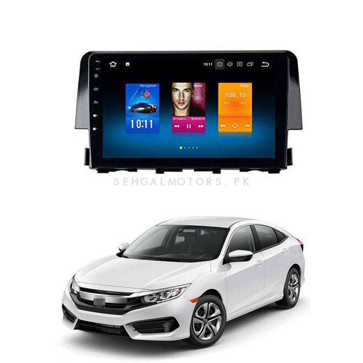 Honda Civic X Android LCD Black 9 Inches - Model 2016-2021