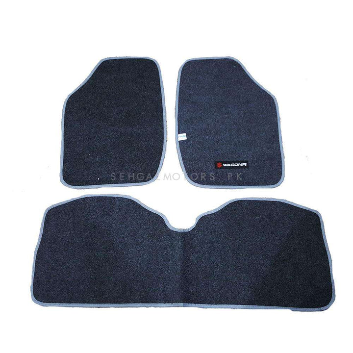 Suzuki Wagon R Custom Fit Carpet Floor Mat Grey Mix Design 3 Pcs - Model 2014-2021