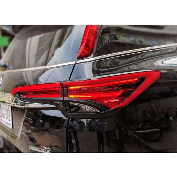 Toyota Fortuner Rear Tail Light Cover with LED Light bar - Model 2016-2021