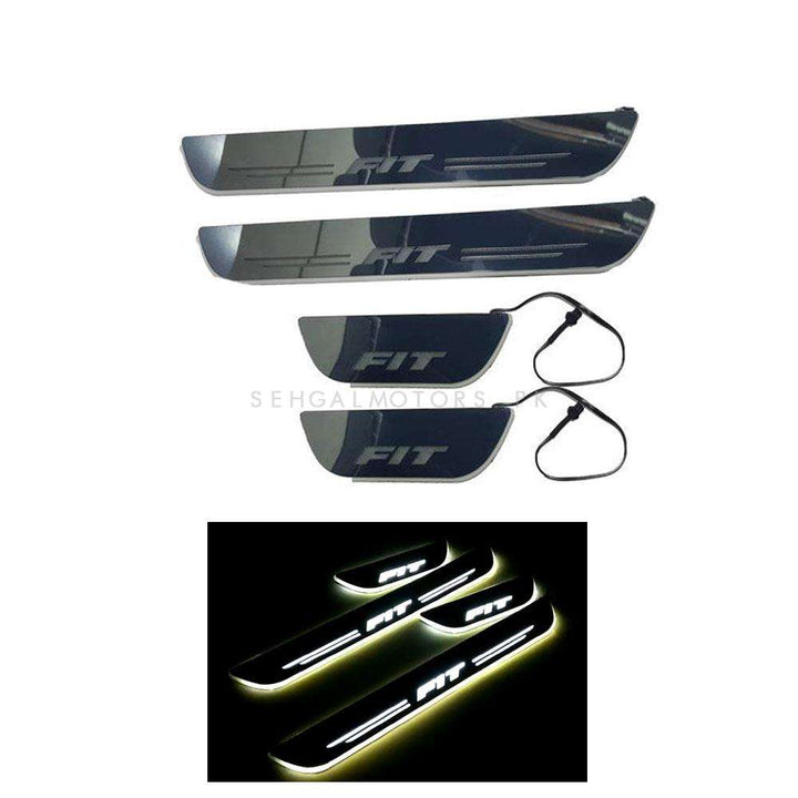 Honda Fit Glass LED Sill Plates / Skuff LED panels - Model 2013-2019