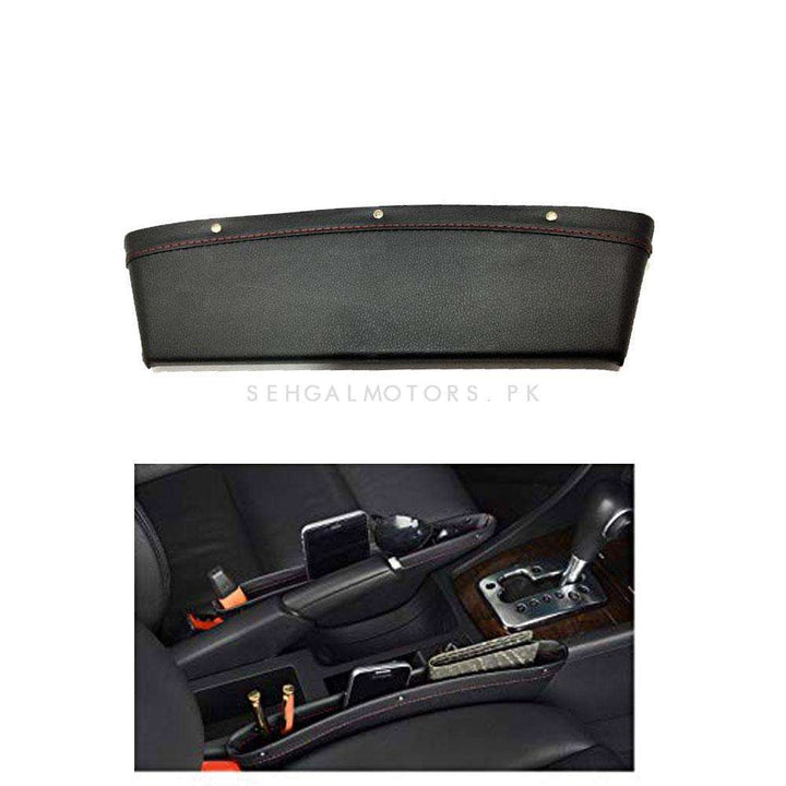 Car Seat Gap Filler Leather Black - Each