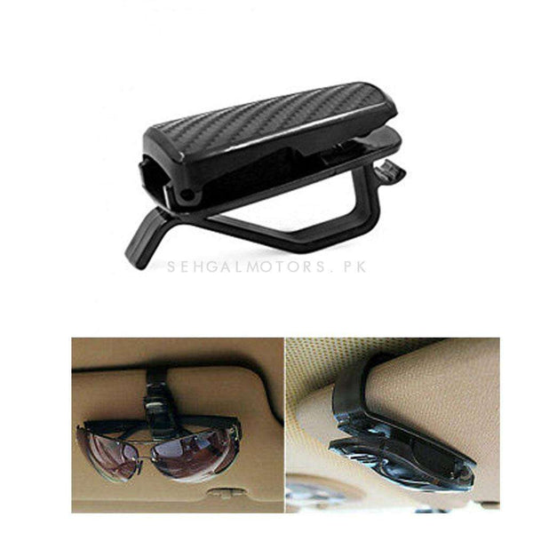 Carbon Fiber Car Sun glasses Clip Holder