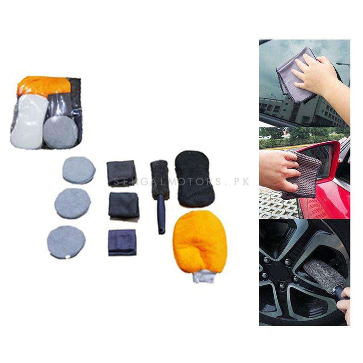 Car Wash Bundle Microfiber Kit - 9 Pcs