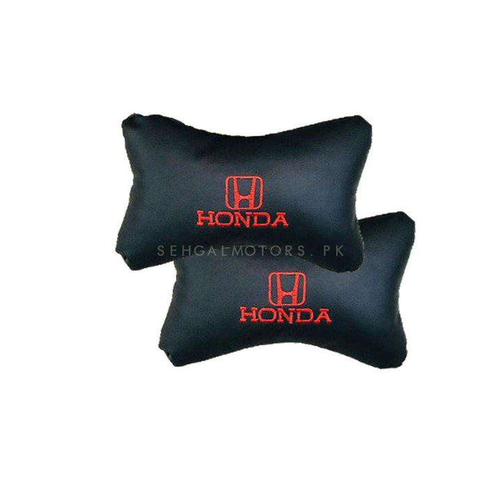 Honda Logo Neck Rest Headrest Pillow Cushion - Pair