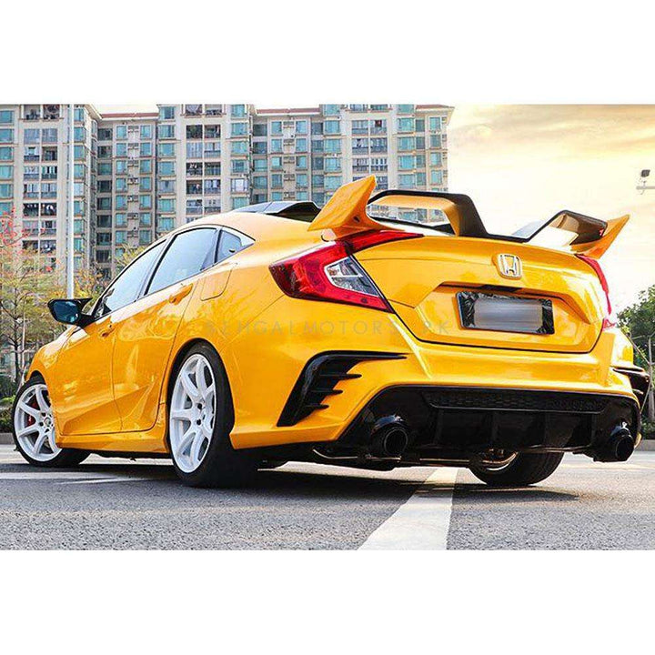 Honda Civic New FC RS Style Bodykit Front And Back Bumper 4 PC Version 2 - Model 2016-2021