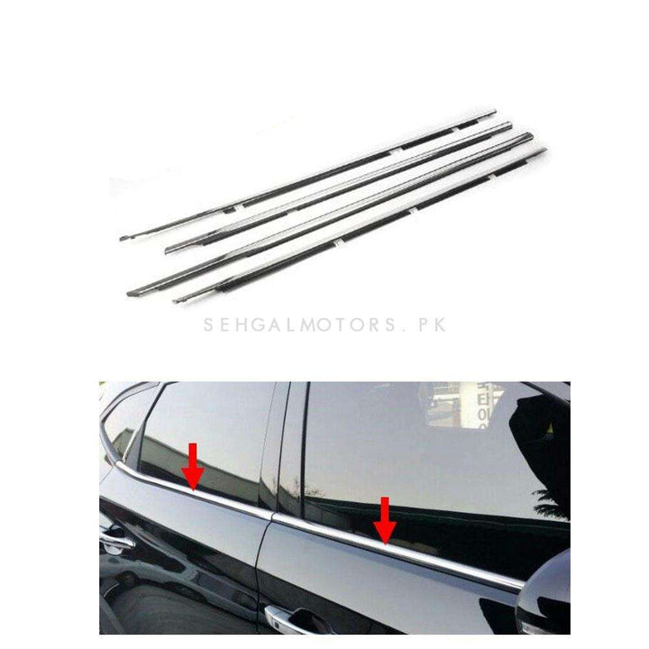 Suzuki Mehran Window Weather Strips Chrome 4 Pcs - Model 2012-2019