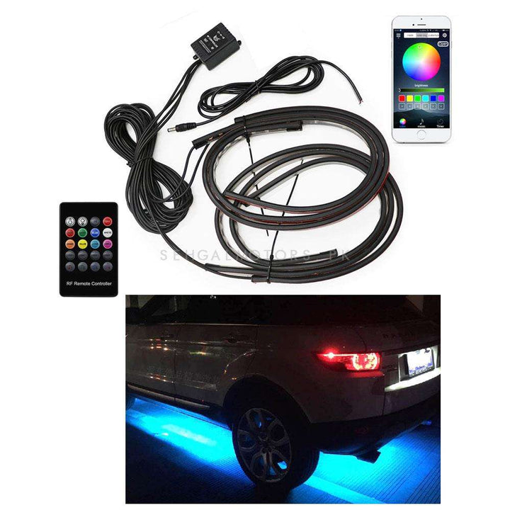 Car Flexible LED Strip Auto Chassis APP Control RGB Decorative Atmosphere Lamp