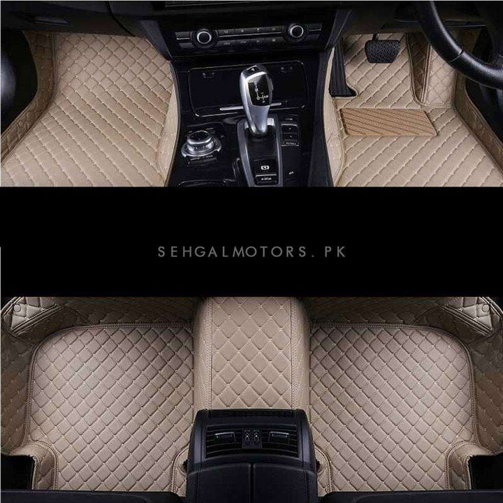 Honda Civic 7D Floor Mats Beige 3 Pcs - Model 2006-2012