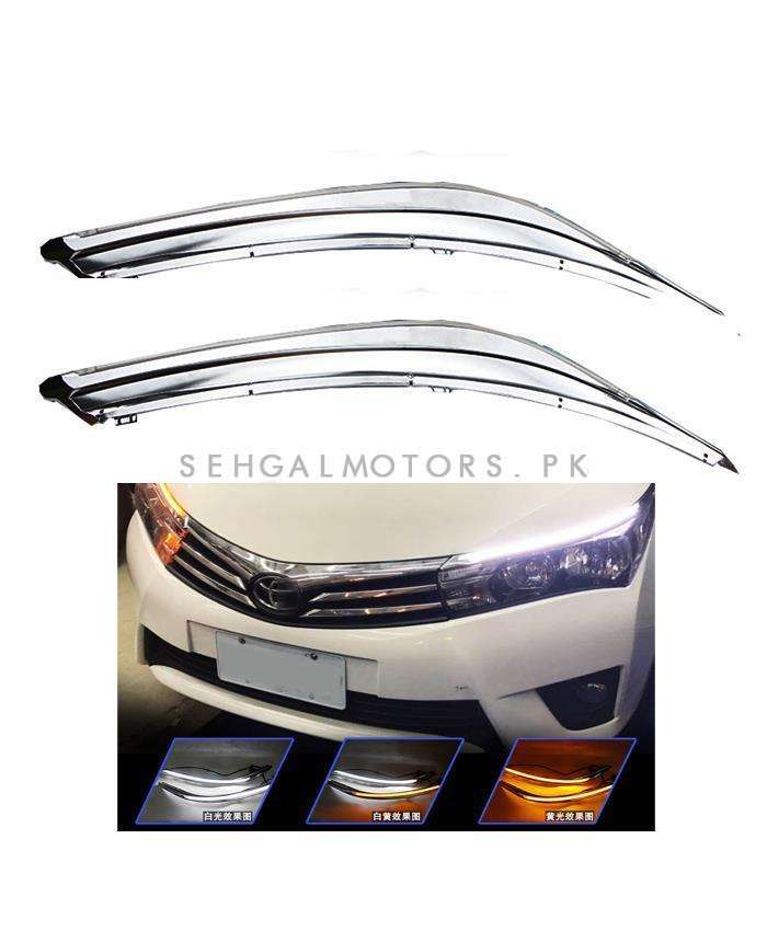 Toyota Corolla Eyebrow LED DRL Sequential - Model 2014-2017