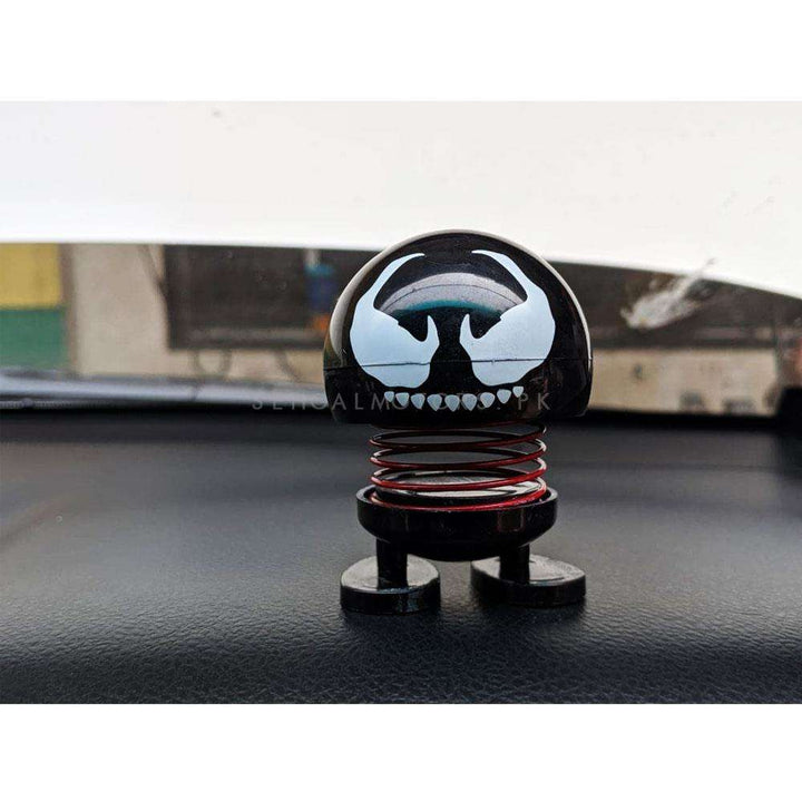 Bouncing Car Dashboard Smileys Emoji Emoticon Toy - Dark Spider Man Deal Pool