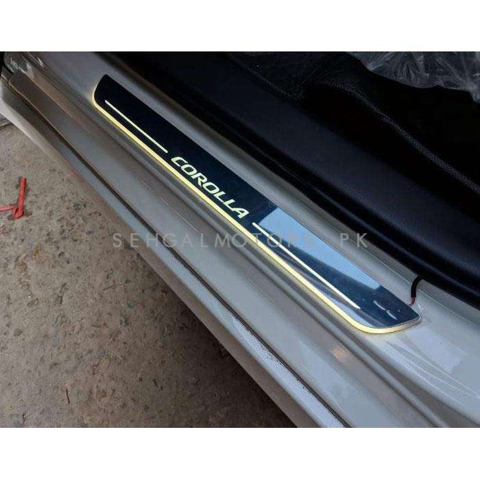 Toyota Corolla Glass LED Sill Plates / Skuff LED panels - Model 2014-2017