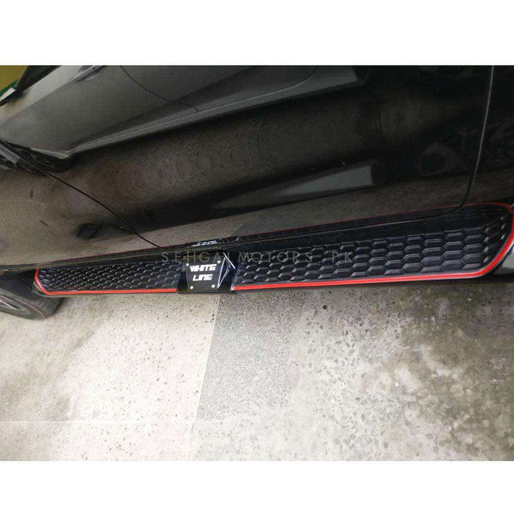 Toyota Hilux Revo/Rocco /Isuzu DMax Side Step Whiteline Fiber Black