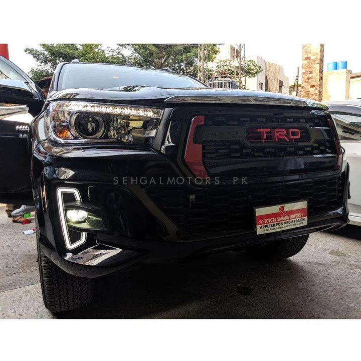 Toyota Hilux Rocco Fog Lamps Light DRL Covers Dual LED - Model 2016-2021