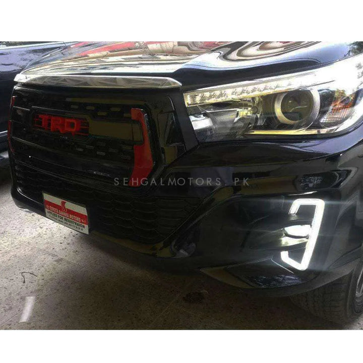 Toyota Hilux Rocco Fog Lamps Light DRL Covers Dual LED - Model 2016-2021