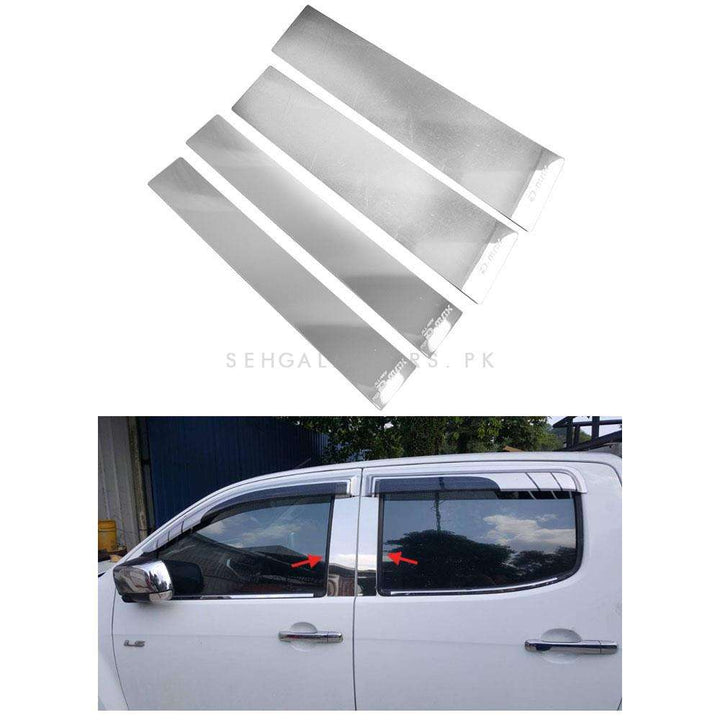 Isuzu DMax Door Pillar Chrome Trims Thailand - Model 2018-2021