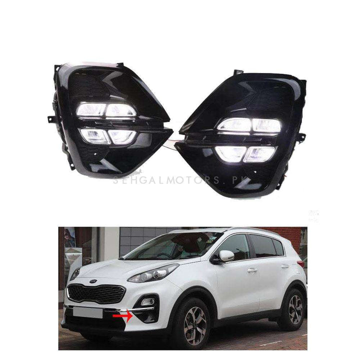 KIA Sportage NB LED Fog Lamps Light DRL Covers - Model 2019-2022