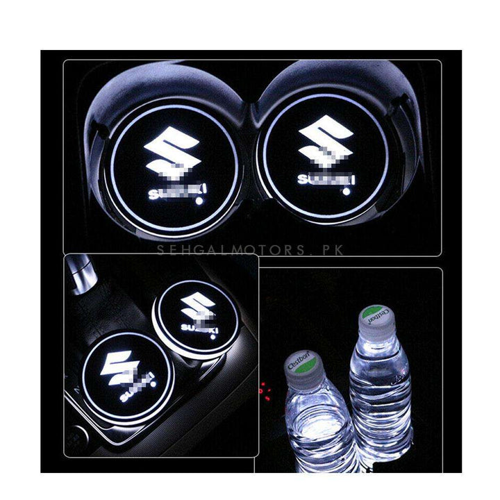 Suzuki RGB LED Car Cup Holder Plate - 1 piece