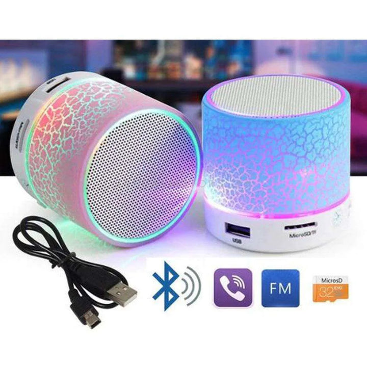 Bluetooth Speaker Led Portable Mini Wireless Speaker Player USB Radio Fm Mp3