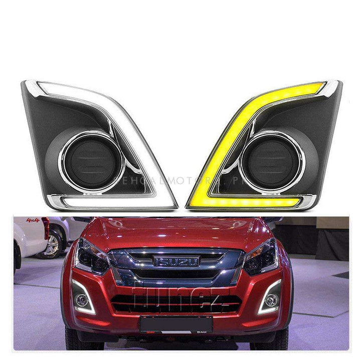 Isuzu D Max Fog Lamp Light DRL Covers Dual LED - Model 2018-2021