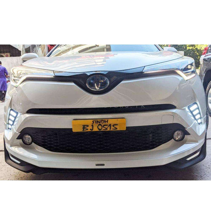 Toyota CHR Front LED Fog Lamps Light DRL Tail Style - Model 2017-2021